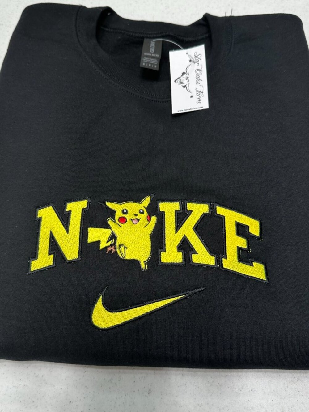 Nike Pokemon Pikachu Embroidered Adult Unisex Crewneck Anime Sweatshirt